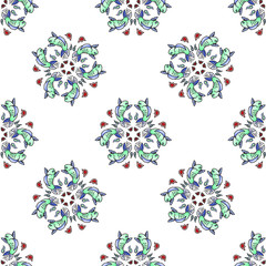 Royal Carp fish style seamless pattern