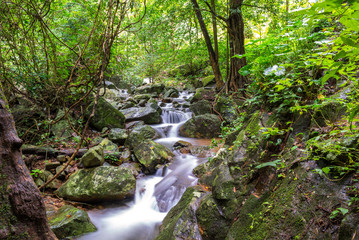 Waterfall in deep rain forest jungle (Krok E Dok Waterfall Sarab