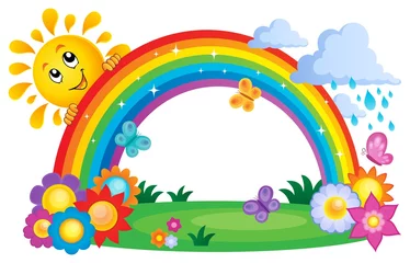 Peel and stick wall murals For kids Rainbow topic image 4