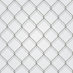 Seamless chain fence background with shadow.