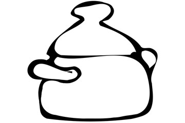  vector sketch ware pot with lid