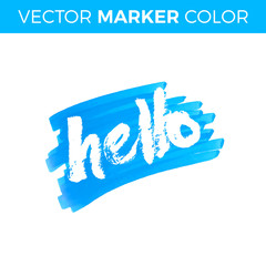 Calligraphy hello. Vector design for flyer or Banner