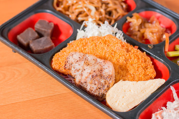 Japan Food close up  meat fritter.