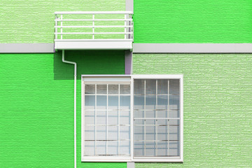 Exterior home design by wall and window