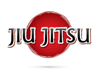 Fototapety  Jiu jitsu, czcionka, tekst graficzny wektor