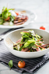 salad with beef