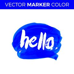 Calligraphy hello. Vector design for flyer or Banner
