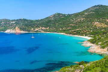 Fototapeta na wymiar Summer coastal landscape of South Corsica