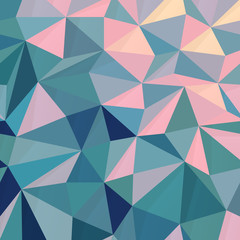 Triangular Low Poly Pink-Green Background