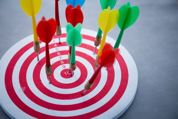 colorful arrow and dart business concept