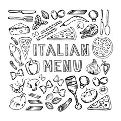 Restaurant cafe italian menu