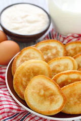 Pancakes with sour cream