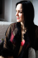 Beautiful Sexy Glamour Brunette Woman