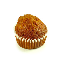 bananas cup cake isolated on the white background