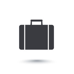 Suitcase icon, case, suitcase pictogram, business trip, isolated icon, vector illustration