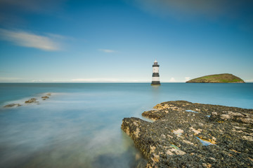 Fototapeta na wymiar Lighthouse at Penmon Point, Anglesey