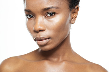 Afro american woman looking at camera