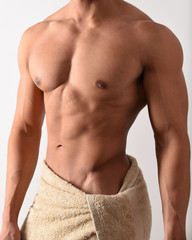 Muscular man in a towel