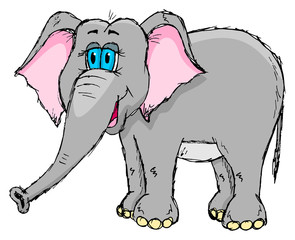 Panele Szklane  Ładny szkicowy słoń