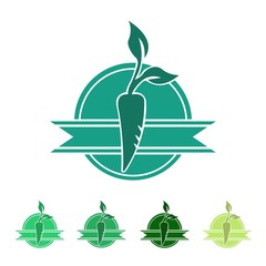 Fresh Vegetable & Fruit Illustration Vector Icon Logo