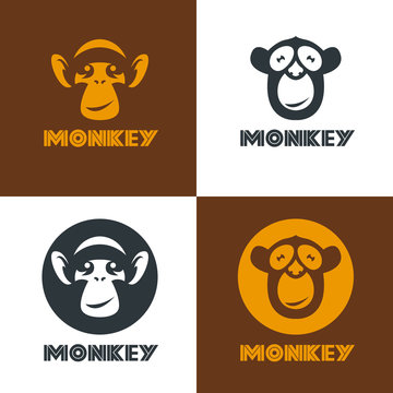 The Head Monkey logo vector art design