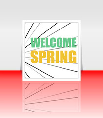 Welcome Spring Holiday Card. Welcome Spring Vector. Welcome Spring background. Spring Holiday Graphic. Welcome Spring Art. Spring Holiday Drawing