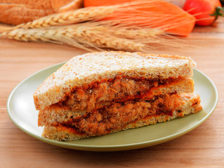 Shredded pork with Chillies sauce Sandwich