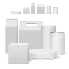White package design template set