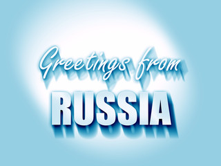 Fototapeta premium Greetings from russia