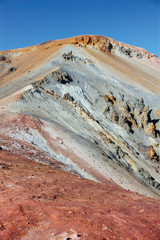 Icelandic landscape. Beautiful mountains and volcanic area with 