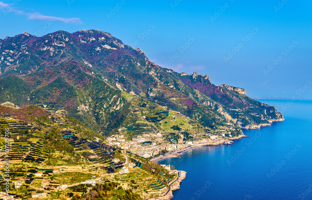 Sticker view of the amalfi coast from ravello