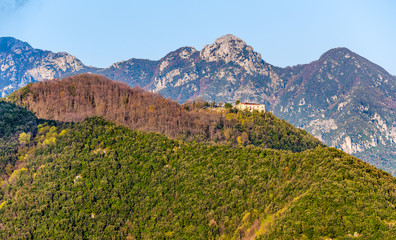Fototapeta na wymiar Lattari Mountains on Amalfi Coast