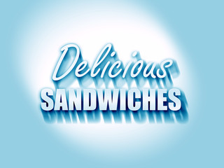 Delicious sandwich sign