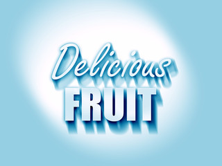 Delicious fruit sign