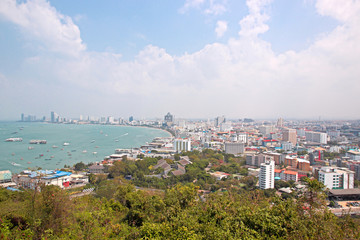 Pattaya Beach,Thailand,View from the top.
