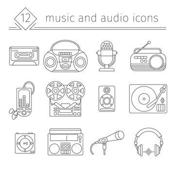 Music and audio icons