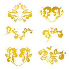 Fototapeta premium art deco swirls