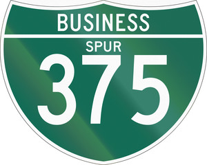 Interstate business spur shield used in the US