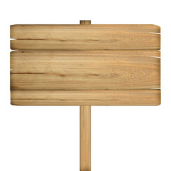 Wooden sign isolated on white. Wood old planks sign.