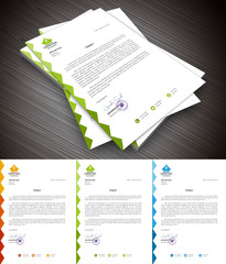 Letterhead. File contains text editable AI, EPS10,JPEG and free font link used in design.