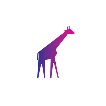Giraffe vector logo template