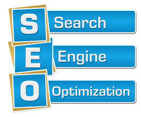 SEO - Search Engine Optimization Blue Vertical 