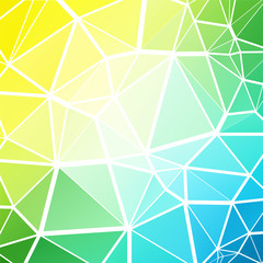 Fototapeta na wymiar green blue mosaic low poly geometric background