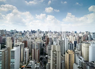 Schilderijen op glas Aerial View of Sao Paulo, Brazil © gustavofrazao