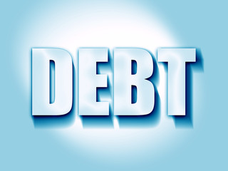 Debt sign with some smooth lines