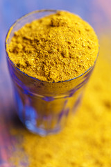 curry powder in a glass