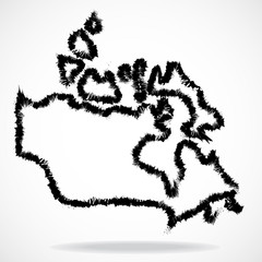 Abstract outline of Canada map