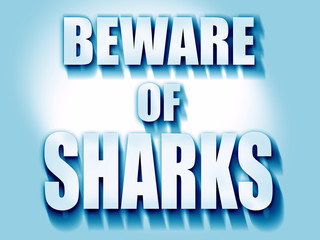 Beware of sharks sign