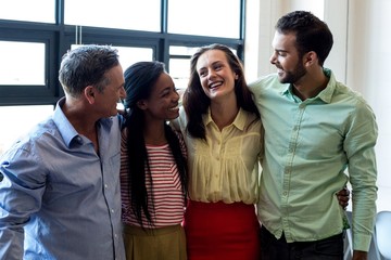 Team of colleagues posing together