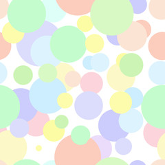 Seamless pattern in colored abstract circles